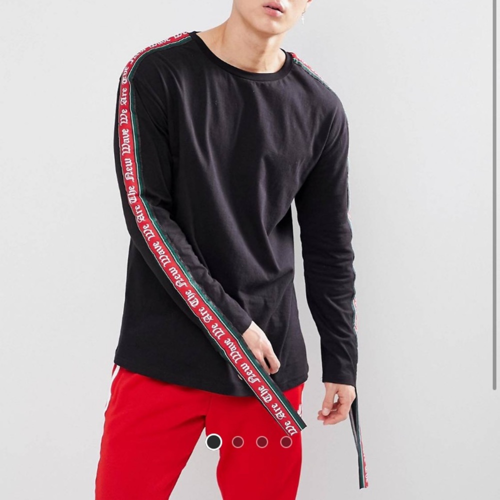 Black long sleeve with black taping